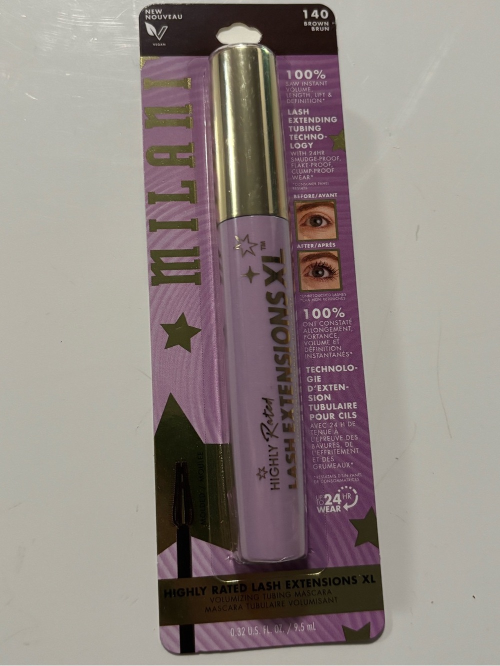 NWT MILANI Highly Rated Lash Extensions XL Mascara — Brown (140)